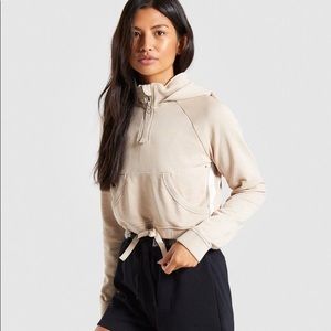 Gymshark 24/7 quarter zip hoodie-Sand